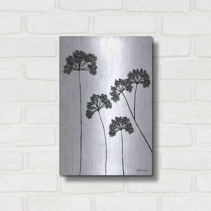 Luxe Metal Art 'Queen Anne's Lace II' by Roey Ebert, Metal Wall Art,12x16