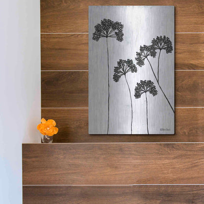 Luxe Metal Art 'Queen Anne's Lace II' by Roey Ebert, Metal Wall Art,12x16