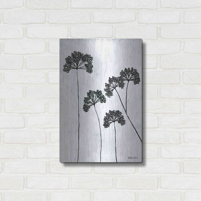 Luxe Metal Art 'Queen Anne's Lace II' by Roey Ebert, Metal Wall Art,16x24
