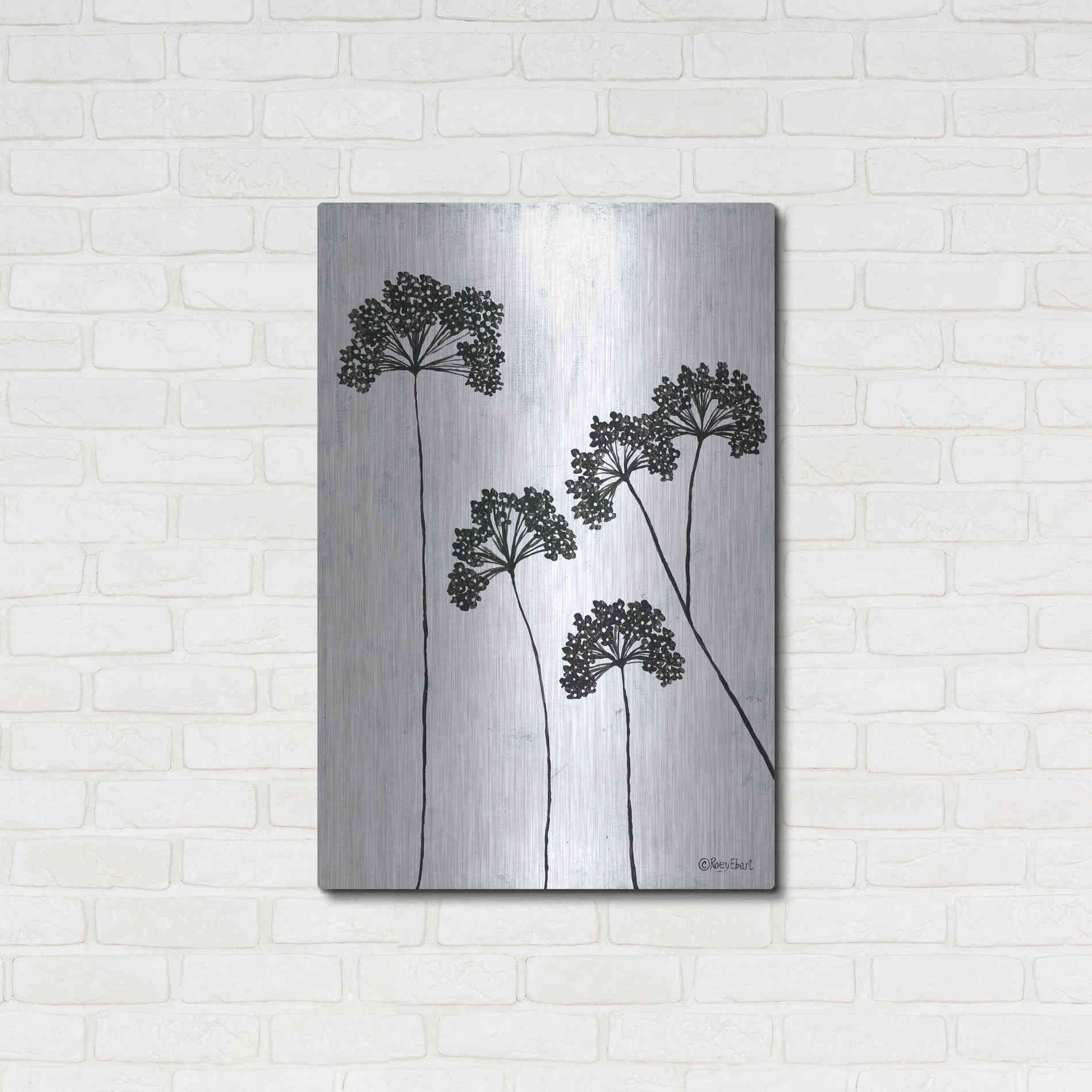 Luxe Metal Art 'Queen Anne's Lace II' by Roey Ebert, Metal Wall Art,24x36