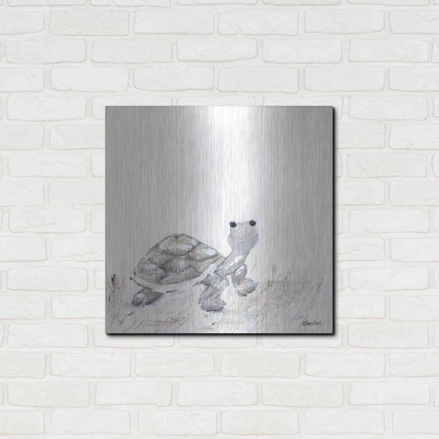 Luxe Metal Art 'Hi Little One' by Roey Ebert, Metal Wall Art,24x24
