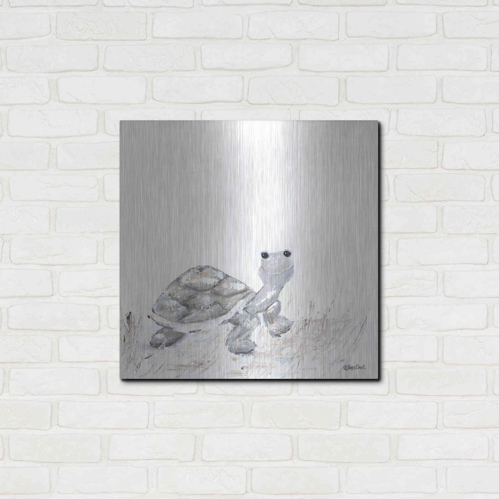 Luxe Metal Art 'Hi Little One' by Roey Ebert, Metal Wall Art,24x24