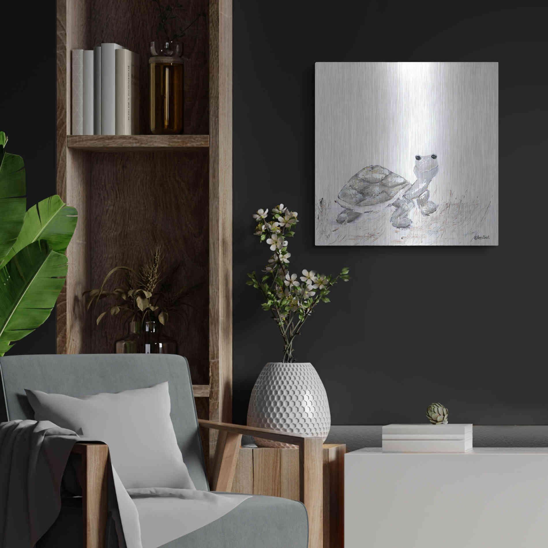 Luxe Metal Art 'Hi Little One' by Roey Ebert, Metal Wall Art,24x24