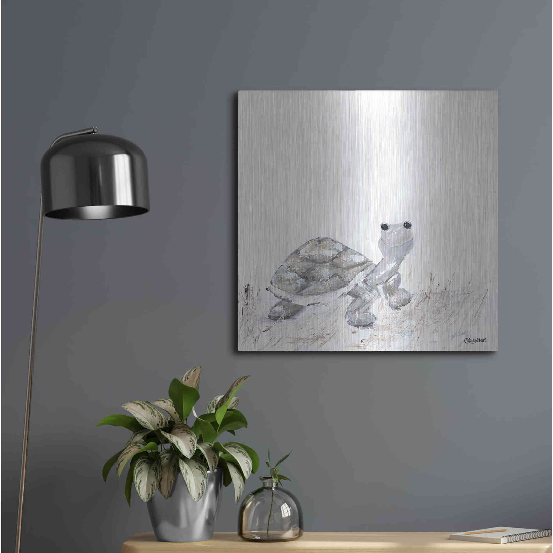 Luxe Metal Art 'Hi Little One' by Roey Ebert, Metal Wall Art,24x24