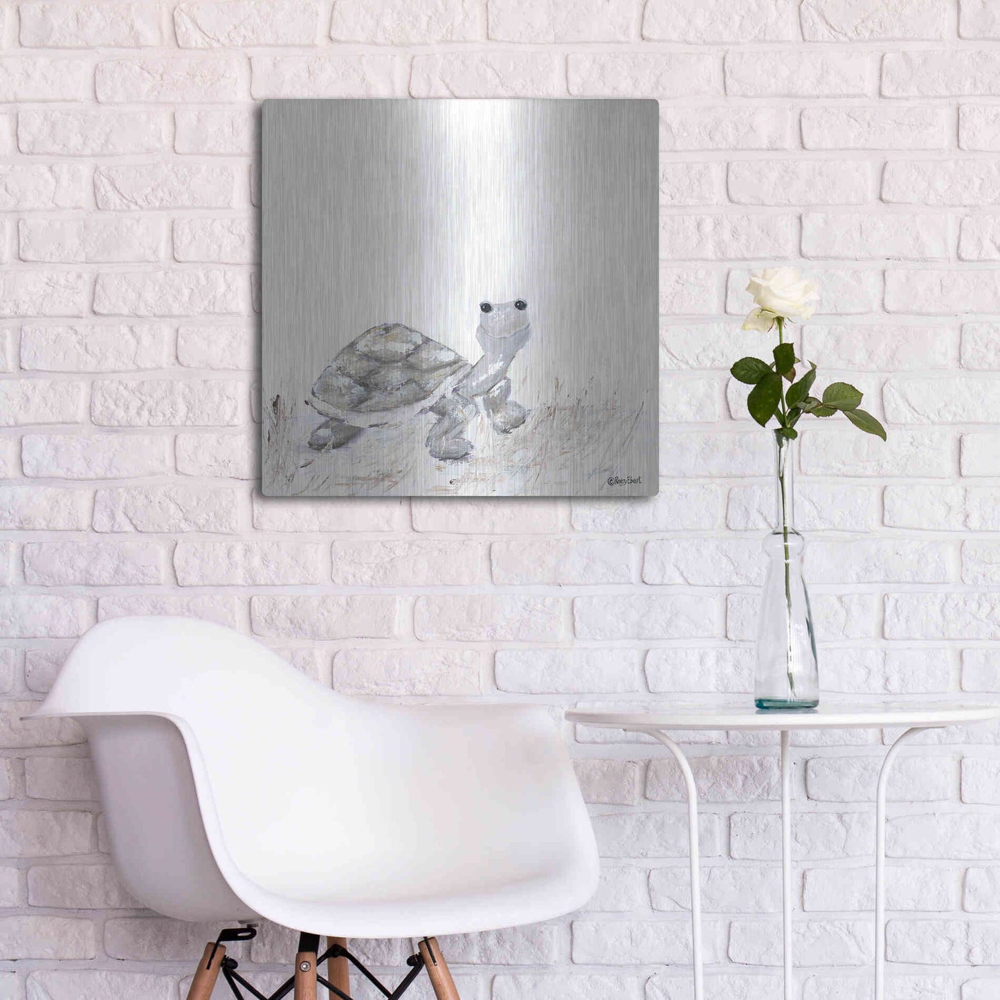 Luxe Metal Art 'Hi Little One' by Roey Ebert, Metal Wall Art,24x24