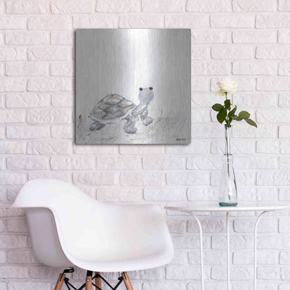 Luxe Metal Art 'Hi Little One' by Roey Ebert, Metal Wall Art,24x24