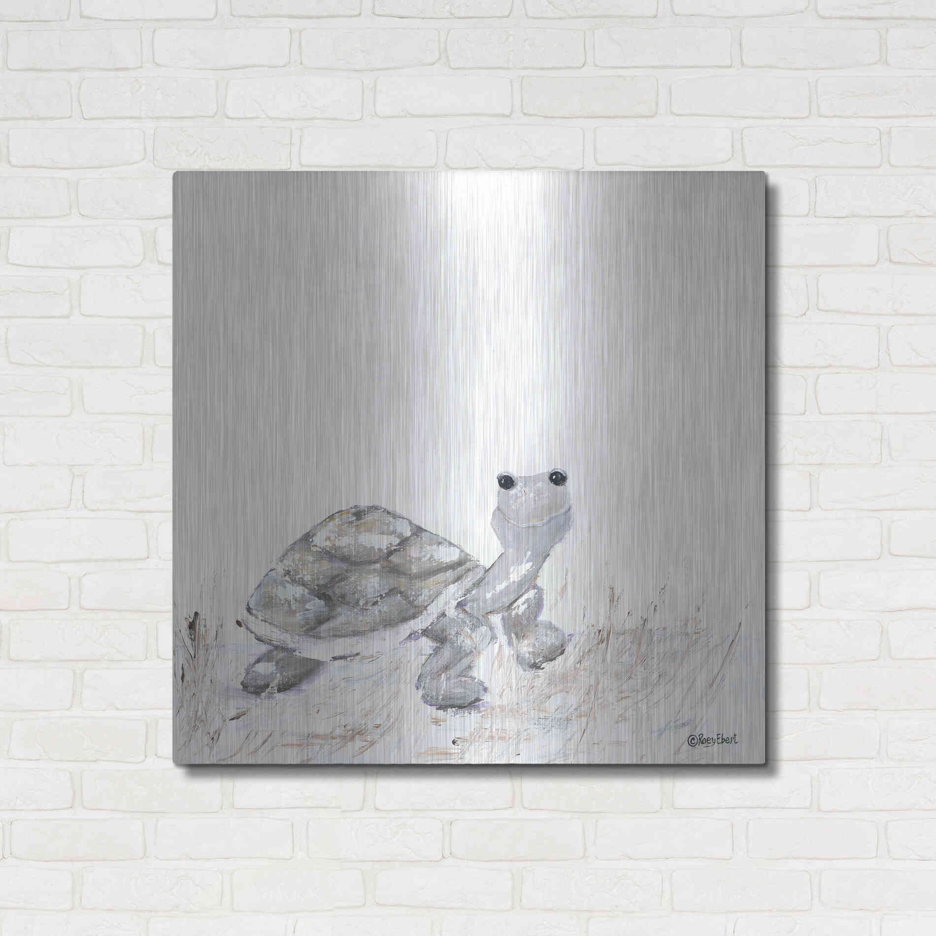 Luxe Metal Art 'Hi Little One' by Roey Ebert, Metal Wall Art,36x36