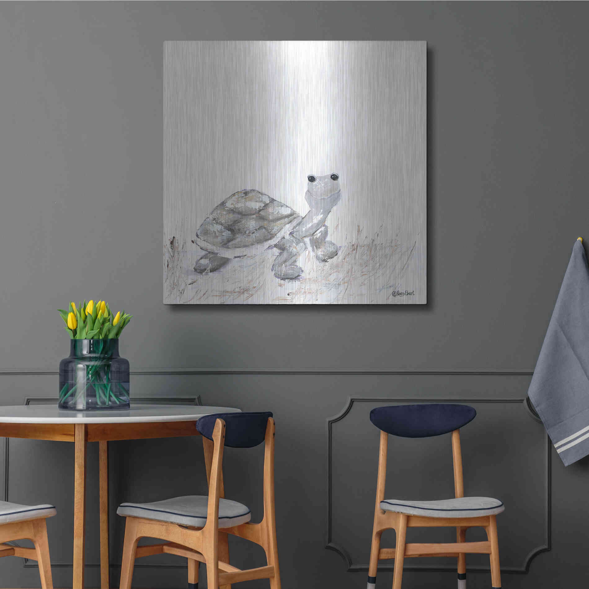 Luxe Metal Art 'Hi Little One' by Roey Ebert, Metal Wall Art,36x36