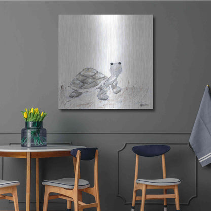 Luxe Metal Art 'Hi Little One' by Roey Ebert, Metal Wall Art,36x36