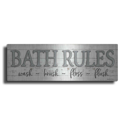Luxe Metal Art 'Bath Rules' by Susie Boyer, Metal Wall Art