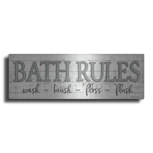 Luxe Metal Art 'Bath Rules' by Susie Boyer, Metal Wall Art