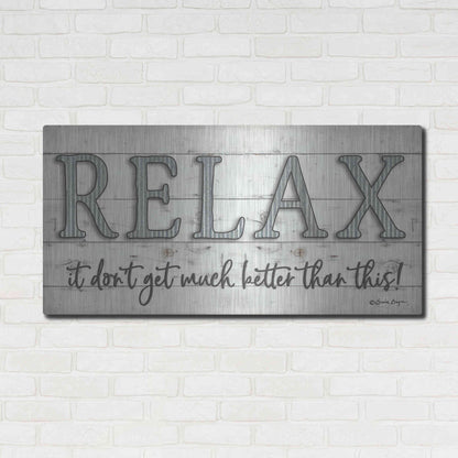 Luxe Metal Art 'Relax' by Susie Boyer, Metal Wall Art,48x24