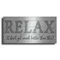 Luxe Metal Art 'Relax' by Susie Boyer, Metal Wall Art
