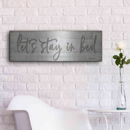 Luxe Metal Art 'Let's Stay in Bed' by Susie Boyer, Metal Wall Art,36x12