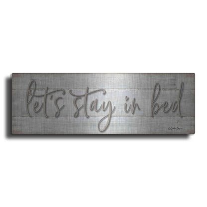 Luxe Metal Art 'Let's Stay in Bed' by Susie Boyer, Metal Wall Art