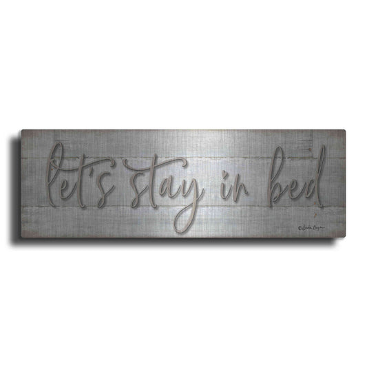 Luxe Metal Art 'Let's Stay in Bed' by Susie Boyer, Metal Wall Art
