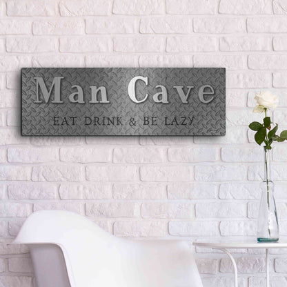 Luxe Metal Art 'Man Cave' by Susie Boyer, Metal Wall Art,36x12