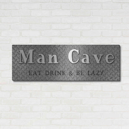 Luxe Metal Art 'Man Cave' by Susie Boyer, Metal Wall Art,48x16