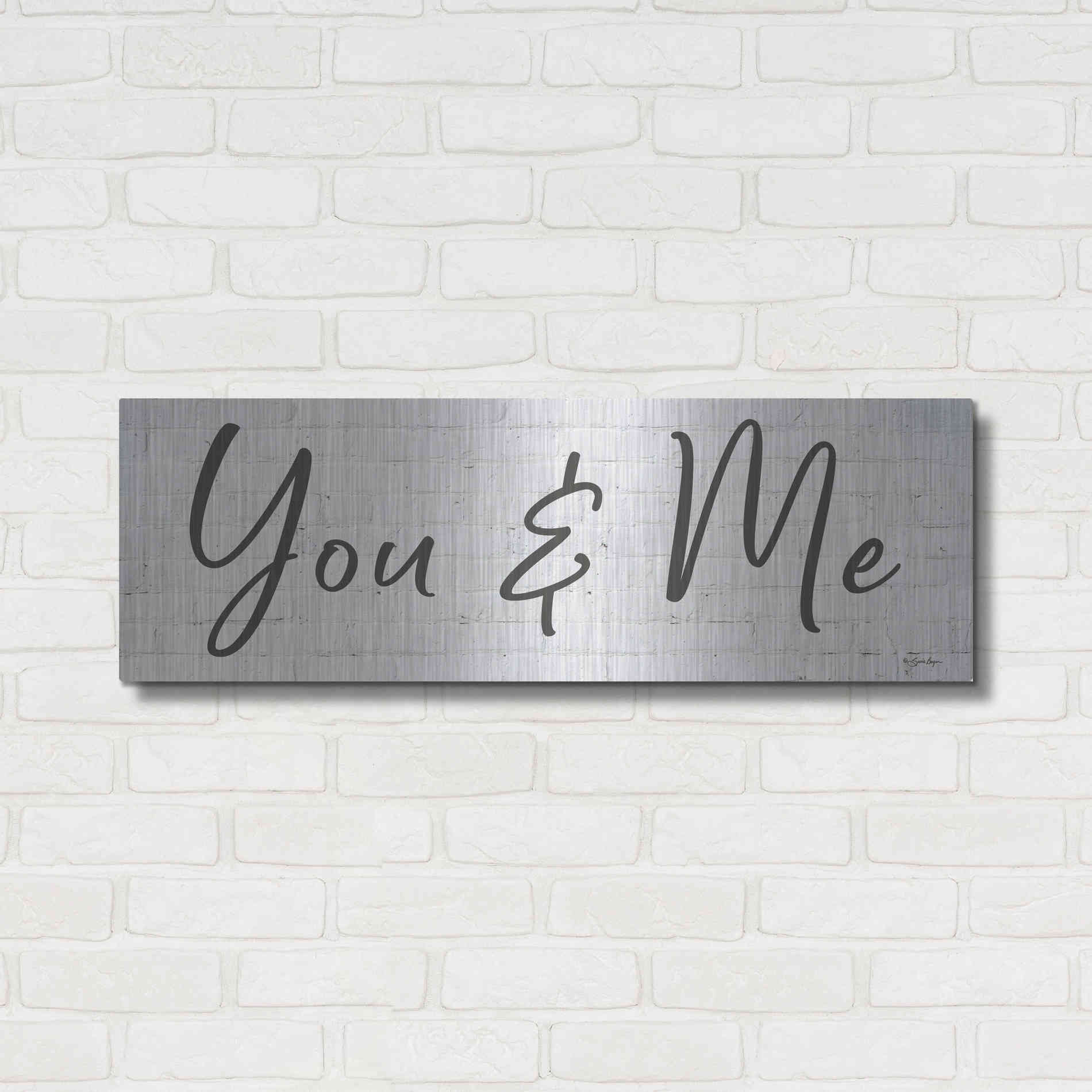 Luxe Metal Art 'You & Me' by Susie Boyer, Metal Wall Art,36x12