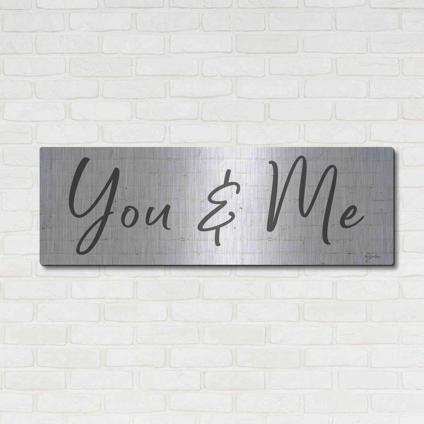 Luxe Metal Art 'You & Me' by Susie Boyer, Metal Wall Art,48x16