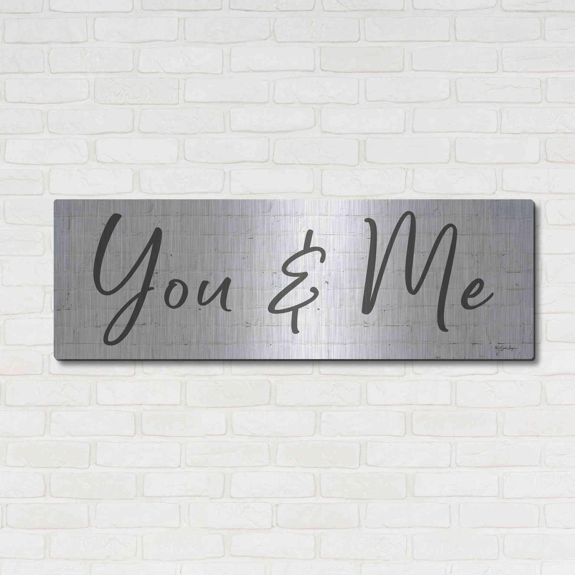 Luxe Metal Art 'You & Me' by Susie Boyer, Metal Wall Art,48x16