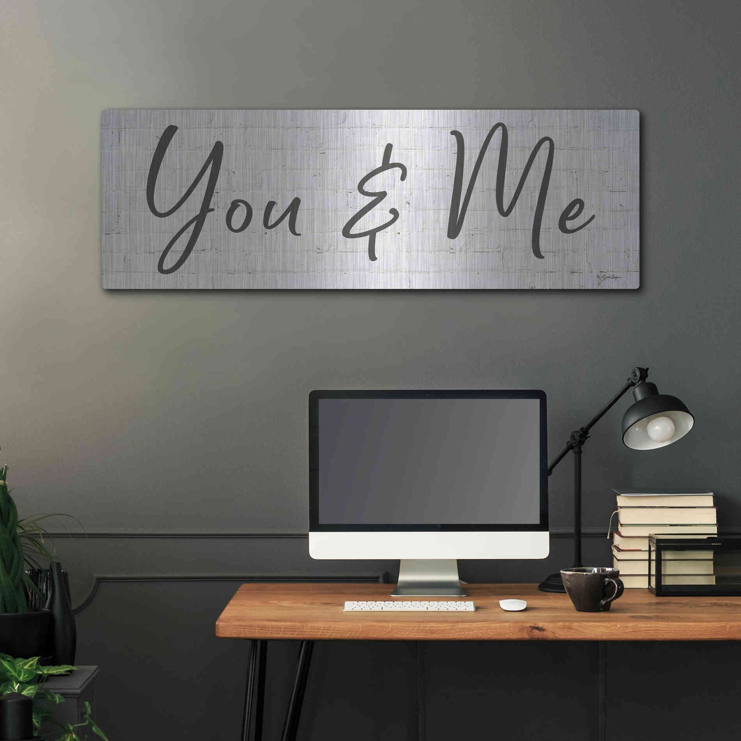 Luxe Metal Art 'You & Me' by Susie Boyer, Metal Wall Art,48x16