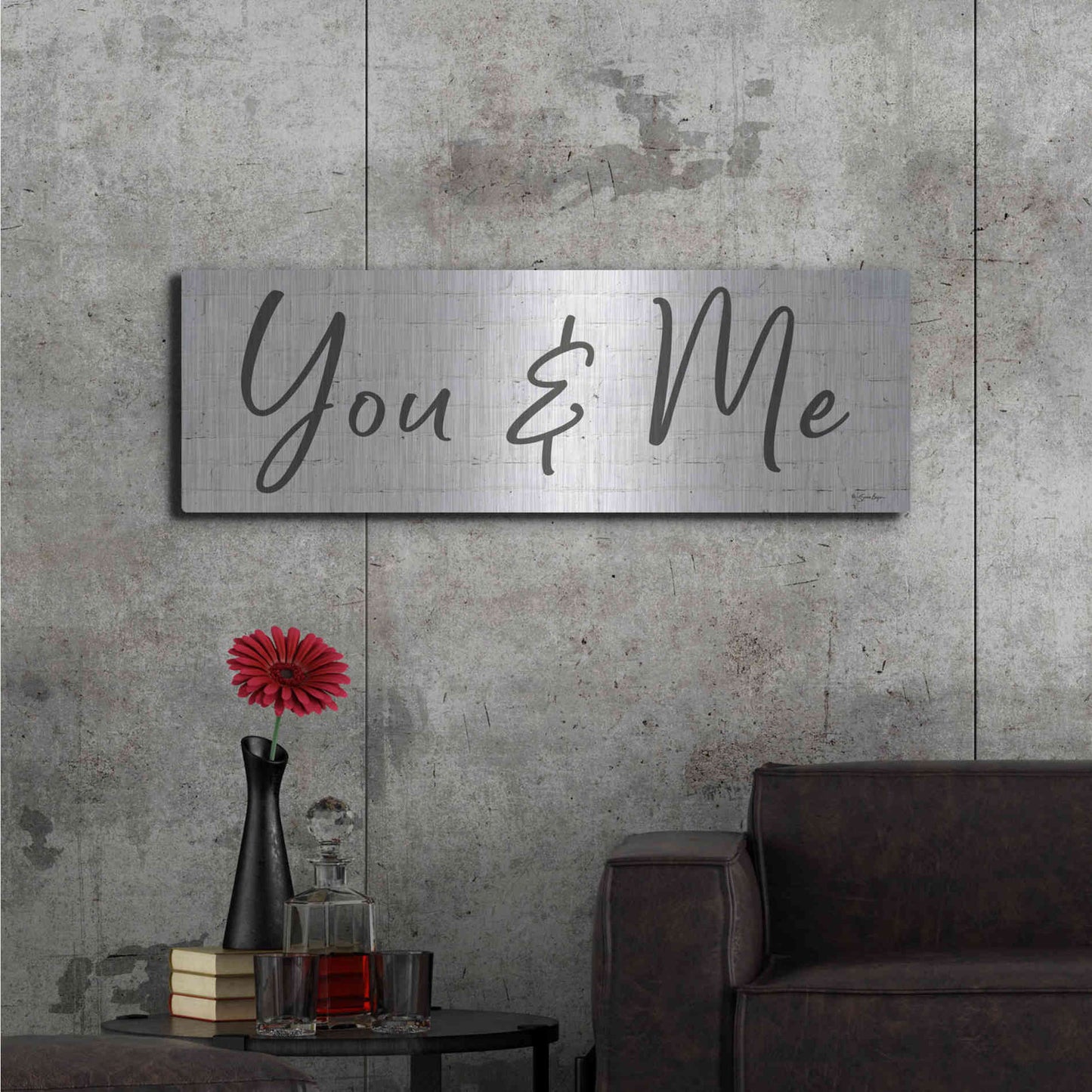 Luxe Metal Art 'You & Me' by Susie Boyer, Metal Wall Art,48x16