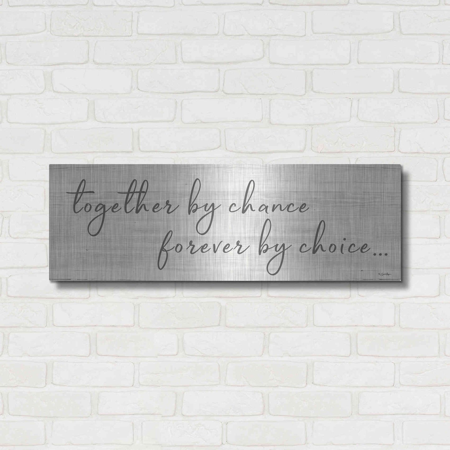Luxe Metal Art 'Together' by Chance' by Susie Boyer, Metal Wall Art,36x12