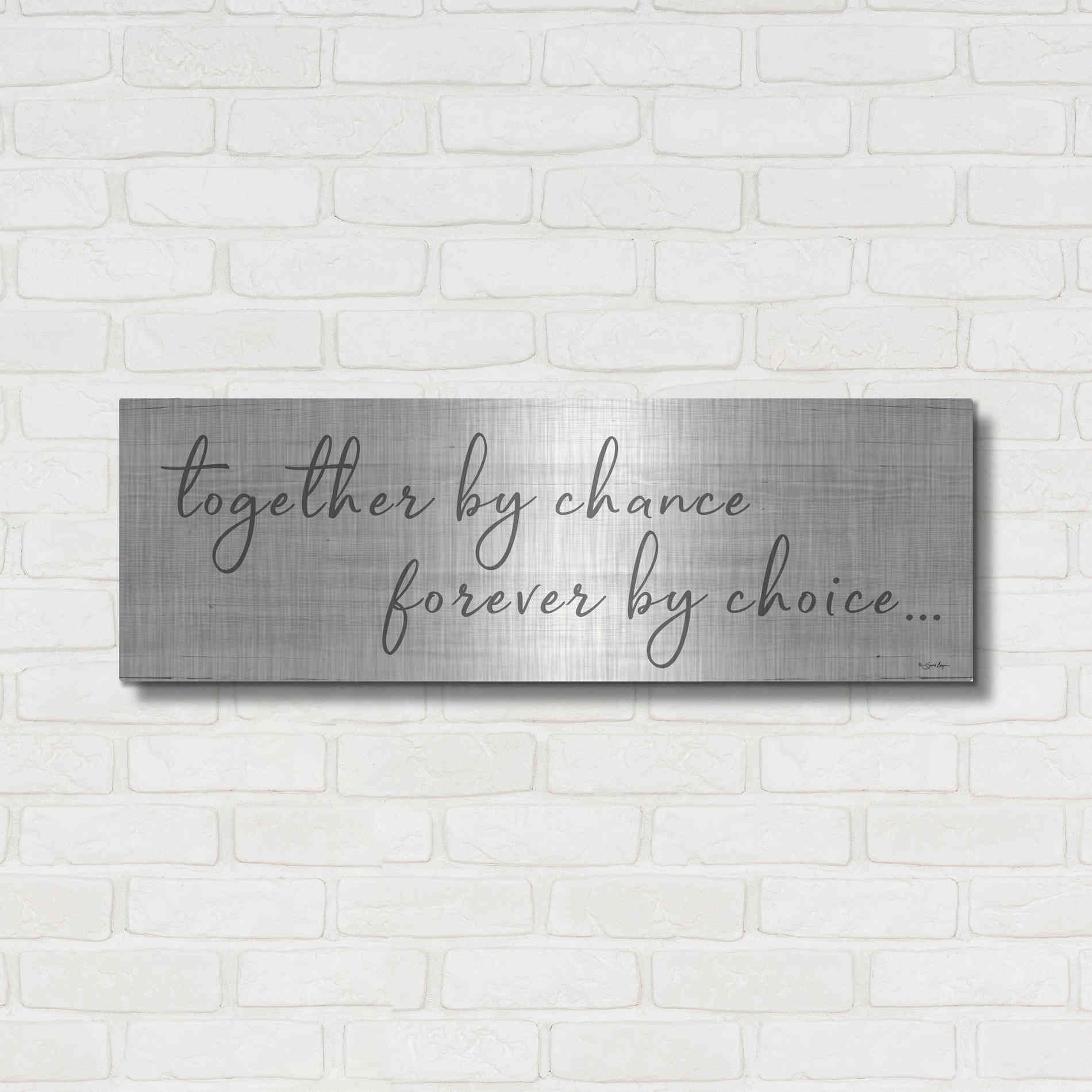 Luxe Metal Art 'Together' by Chance' by Susie Boyer, Metal Wall Art,36x12