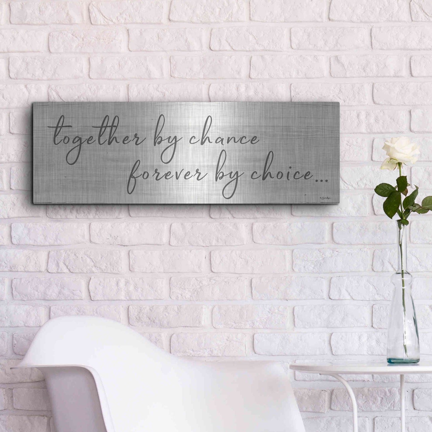 Luxe Metal Art 'Together' by Chance' by Susie Boyer, Metal Wall Art,36x12