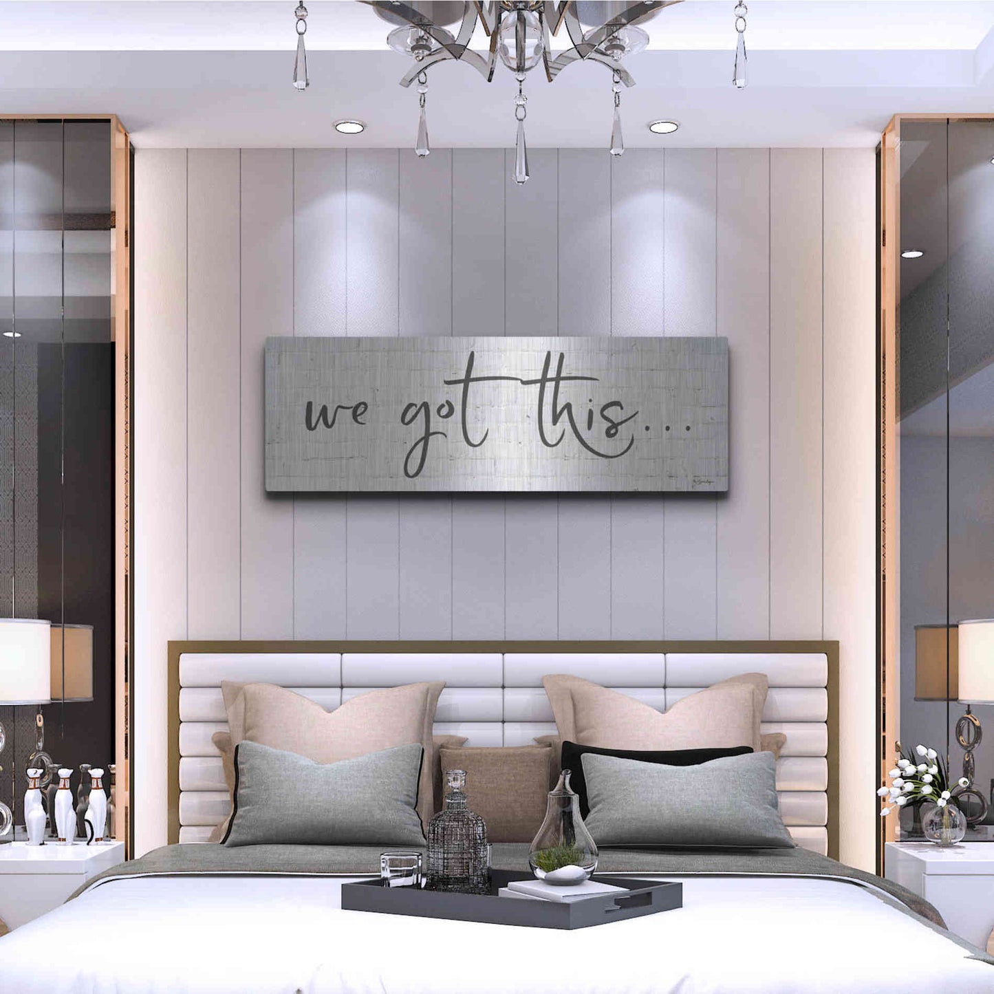 Luxe Metal Art 'We Got This' by Susie Boyer, Metal Wall Art,48x16