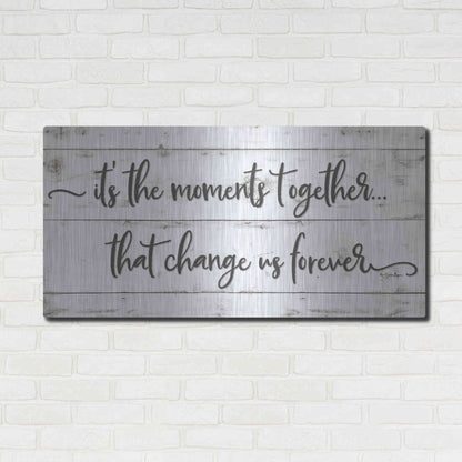Luxe Metal Art 'It's the Moments Together' by Susie Boyer, Metal Wall Art,48x24