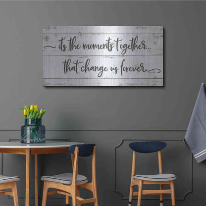 Luxe Metal Art 'It's the Moments Together' by Susie Boyer, Metal Wall Art,48x24