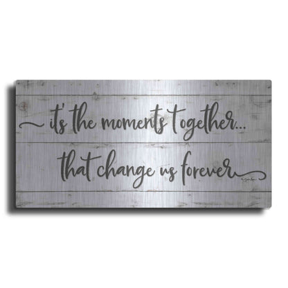 Luxe Metal Art 'It's the Moments Together' by Susie Boyer, Metal Wall Art