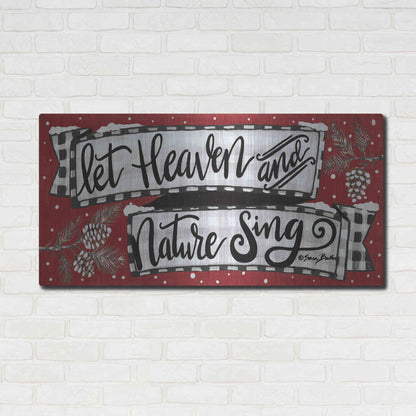 Luxe Metal Art 'Heaven and Nature Sing' by Sara Baker, Metal Wall Art,48x24