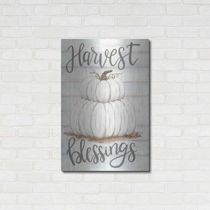 Luxe Metal Art 'Harvest Blessings' by Sara Baker, Metal Wall Art,24x36