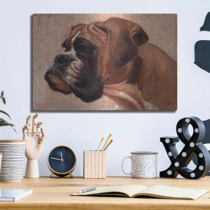 Luxe Metal Art 'Boxer' by Thomas Fluharty, Metal Wall Art,16x12