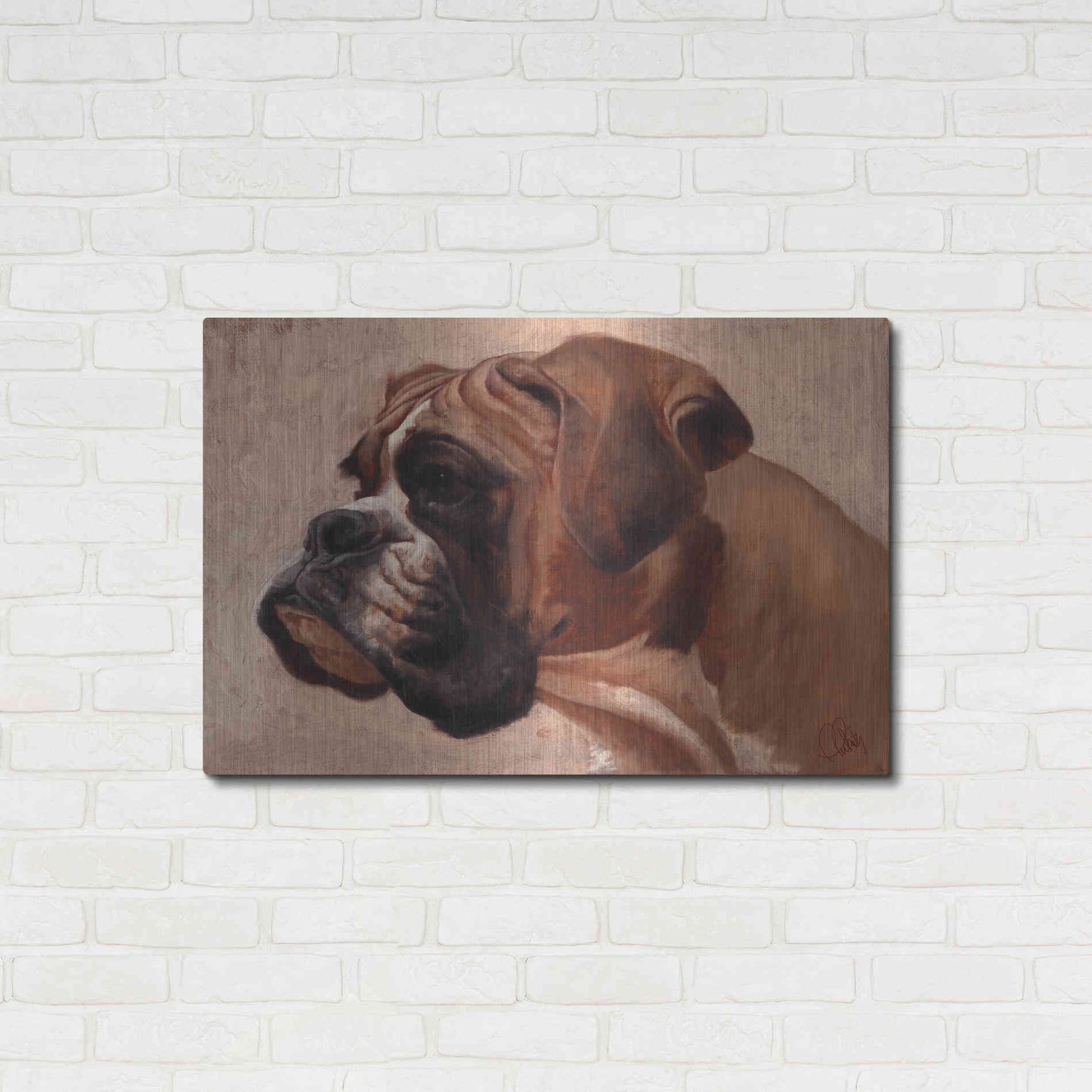Luxe Metal Art 'Boxer' by Thomas Fluharty, Metal Wall Art,36x24