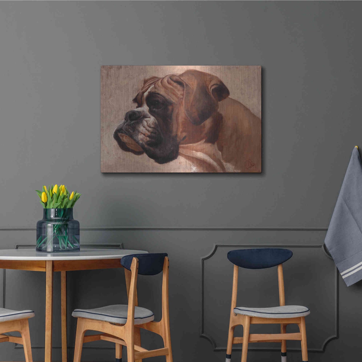 Luxe Metal Art 'Boxer' by Thomas Fluharty, Metal Wall Art,36x24