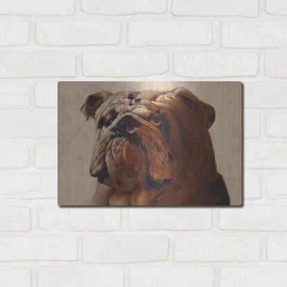 Luxe Metal Art 'Bulldog' by Thomas Fluharty, Metal Wall Art,16x12