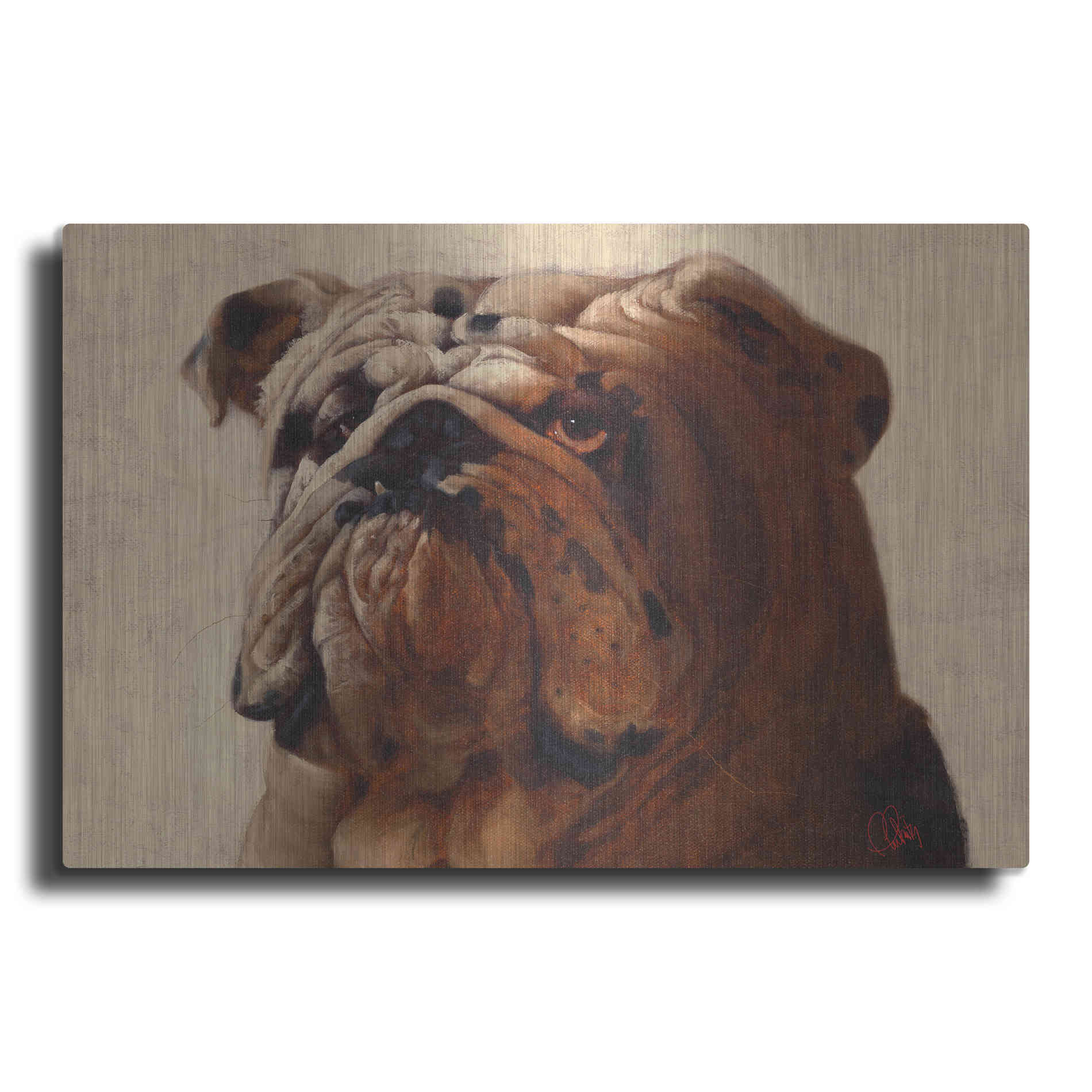 Luxe Metal Art 'Bulldog' by Thomas Fluharty, Metal Wall Art