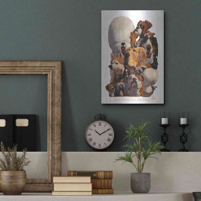 Luxe Metal Art 'Can't We All Just Get Along' by Thomas Fluharty, Metal Wall Art,12x16