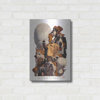 Luxe Metal Art 'Can't We All Just Get Along' by Thomas Fluharty, Metal Wall Art,16x24