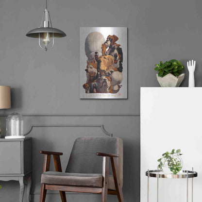 Luxe Metal Art 'Can't We All Just Get Along' by Thomas Fluharty, Metal Wall Art,16x24