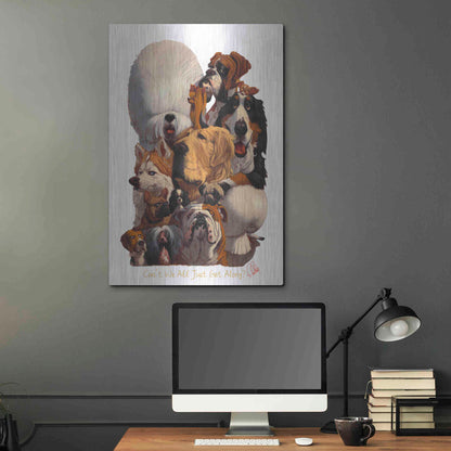 Luxe Metal Art 'Can't We All Just Get Along' by Thomas Fluharty, Metal Wall Art,24x36