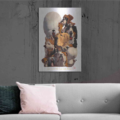 Luxe Metal Art 'Can't We All Just Get Along' by Thomas Fluharty, Metal Wall Art,24x36