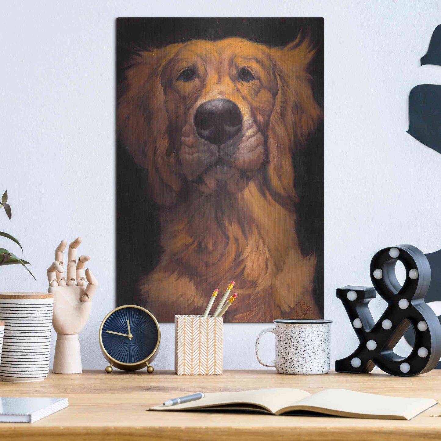 Luxe Metal Art 'Golden' by Thomas Fluharty, Metal Wall Art,12x16