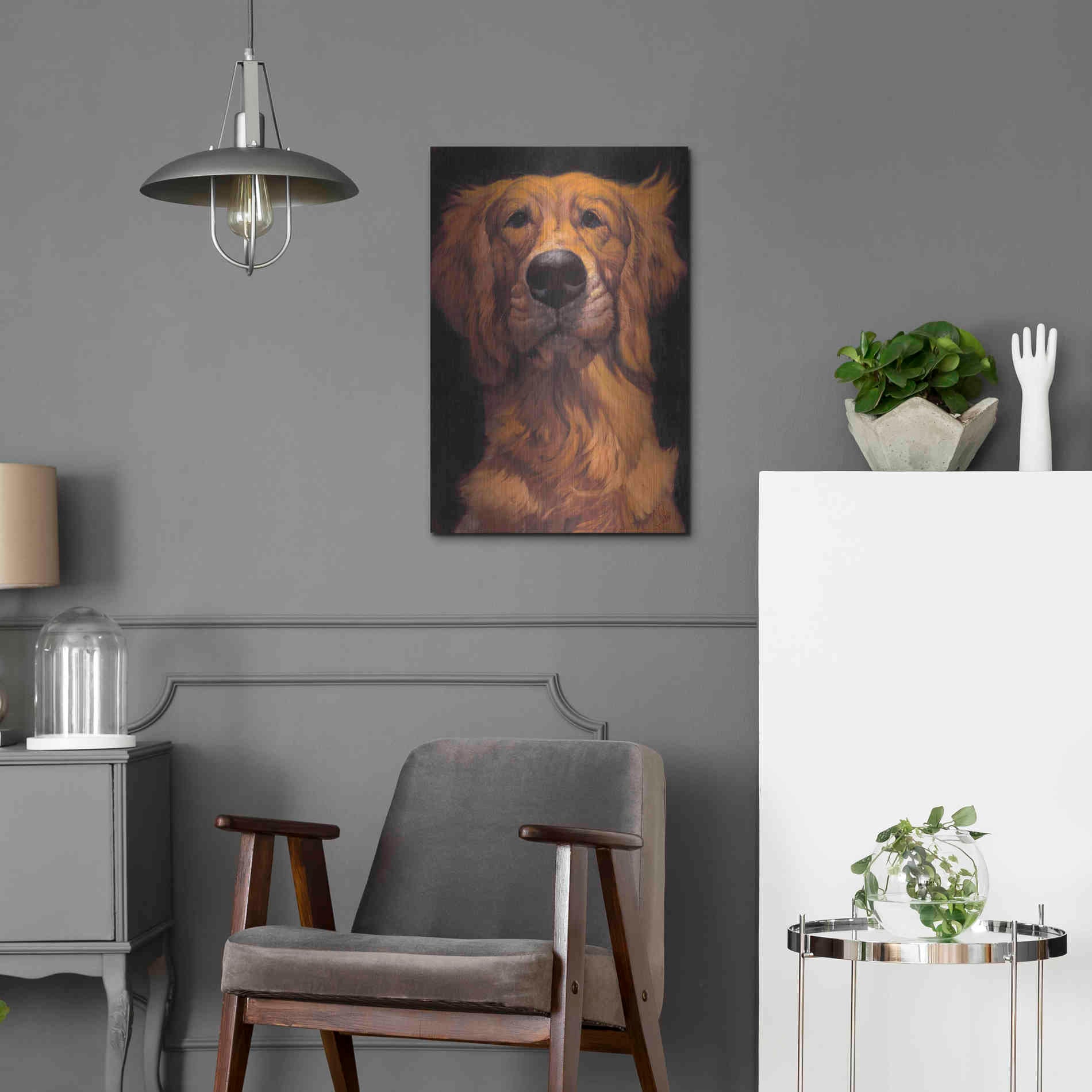 Luxe Metal Art 'Golden' by Thomas Fluharty, Metal Wall Art,16x24