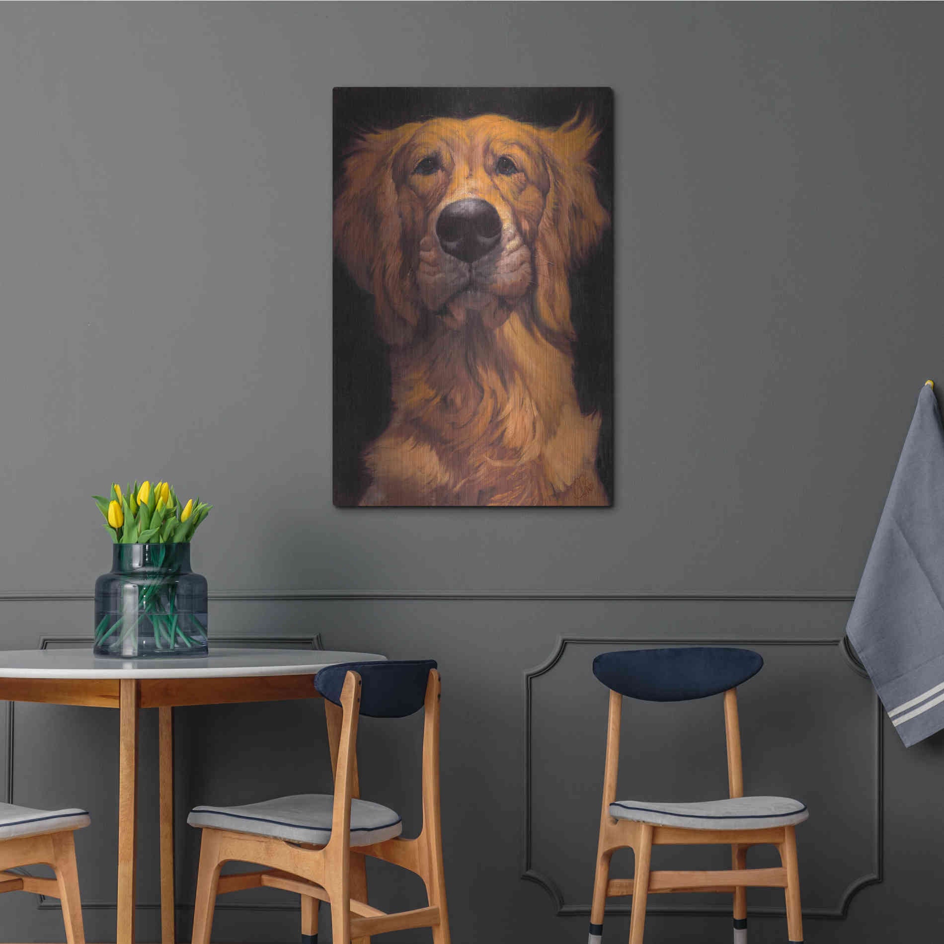 Luxe Metal Art 'Golden' by Thomas Fluharty, Metal Wall Art,24x36