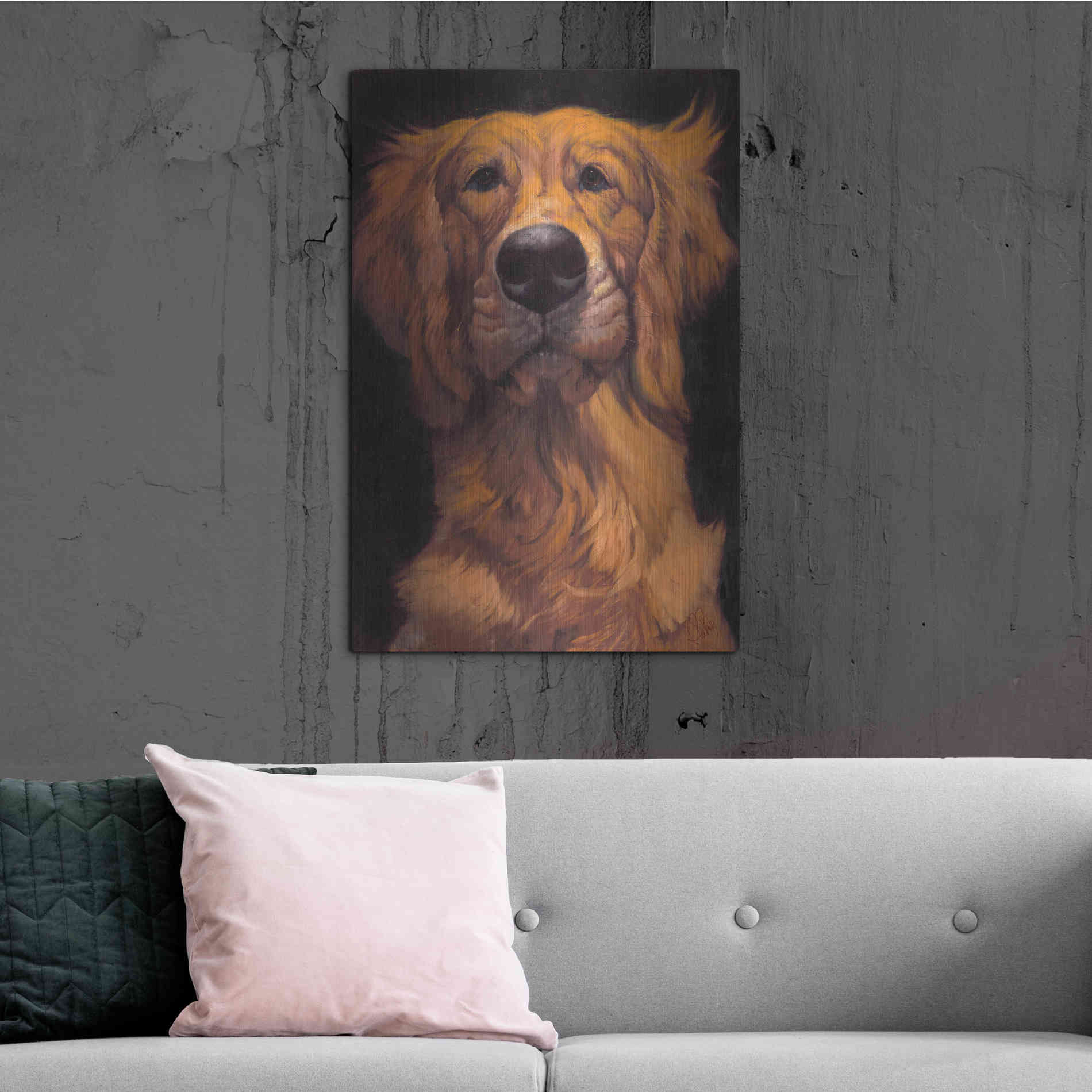 Luxe Metal Art 'Golden' by Thomas Fluharty, Metal Wall Art,24x36